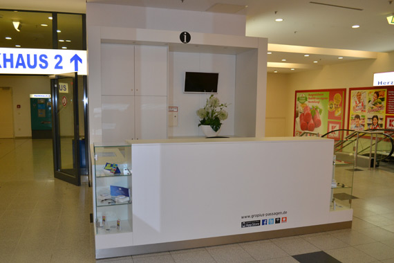 Planung Bau und Montage Infostand Gropiuspassage